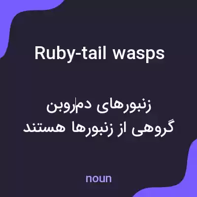 معنی ruby-tail wasps به فارسی معنی ruby-tail wasps به فارسی