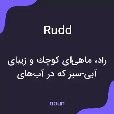 معنی rudd به فارسی معنی rudd به فارسی