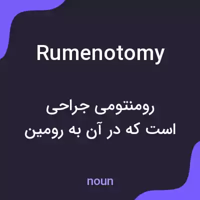 معنی rumenotomy به فارسی معنی rumenotomy به فارسی