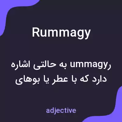 معنی rummagy به فارسی