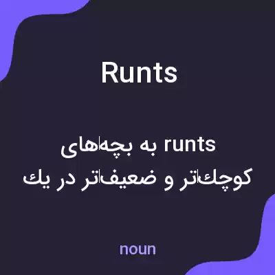 معنی runts به فارسی