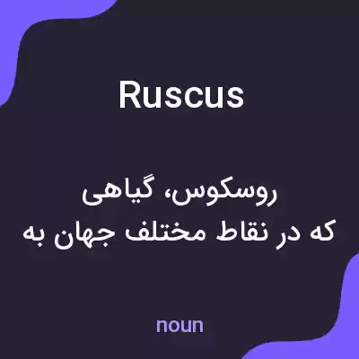 معنی ruscus به فارسی معنی ruscus به فارسی