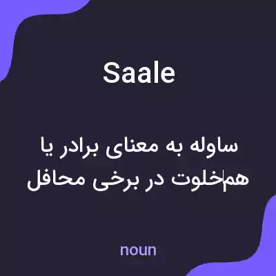 معنی saale به فارسی معنی saale به فارسی