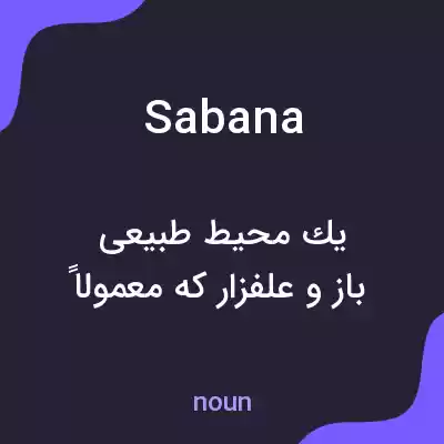 معنی sabana به فارسی