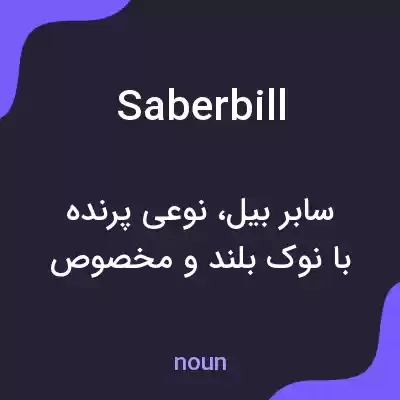 معنی saberbill به فارسی معنی saberbill به فارسی