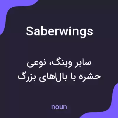معنی saberwings به فارسی معنی saberwings به فارسی