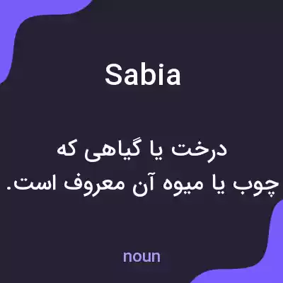 معنی sabia به فارسی معنی sabia به فارسی