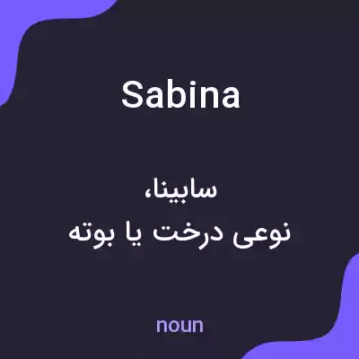 معنی sabina به فارسی معنی sabina به فارسی