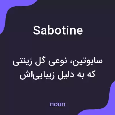 معنی sabotine به فارسی معنی sabotine به فارسی