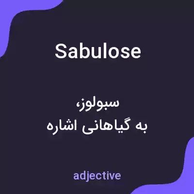 معنی sabulose به فارسی معنی sabulose به فارسی