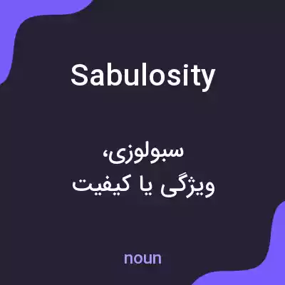 معنی sabulosity به فارسی معنی sabulosity به فارسی
