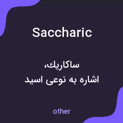 معنی saccharic به فارسی معنی saccharic به فارسی