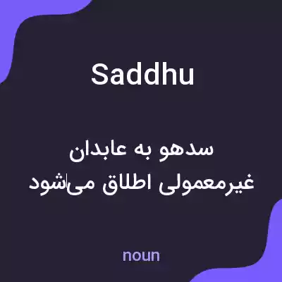 معنی saddhu به فارسی معنی saddhu به فارسی