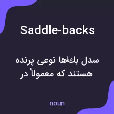 معنی saddle-backs به فارسی معنی saddle-backs به فارسی