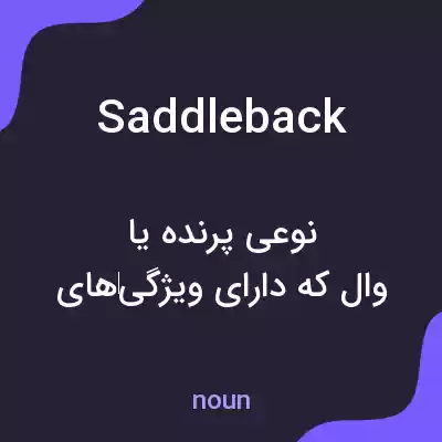 معنی saddleback به فارسی معنی saddleback به فارسی