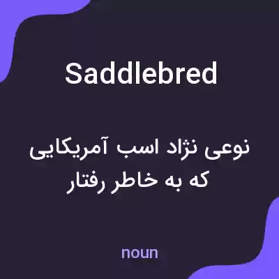 معنی saddlebred به فارسی معنی saddlebred به فارسی