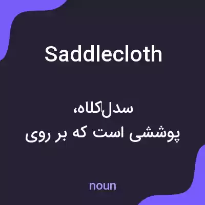 معنی saddlecloth به فارسی معنی saddlecloth به فارسی