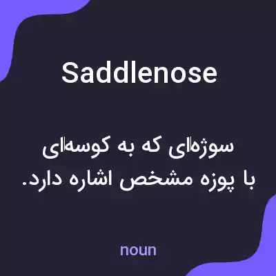 معنی saddlenose به فارسی معنی saddlenose به فارسی