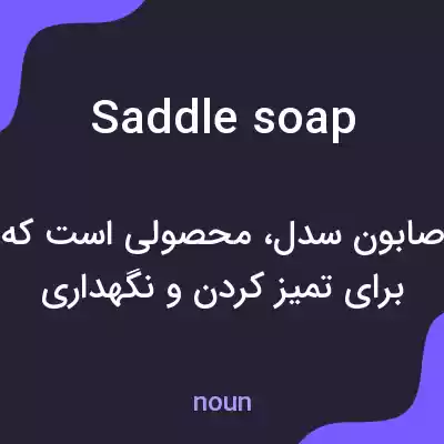 معنی saddle soap به فارسی معنی saddle soap به فارسی