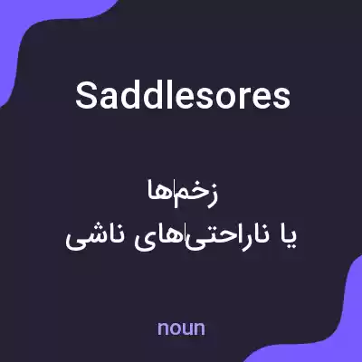 معنی saddlesores به فارسی معنی saddlesores به فارسی
