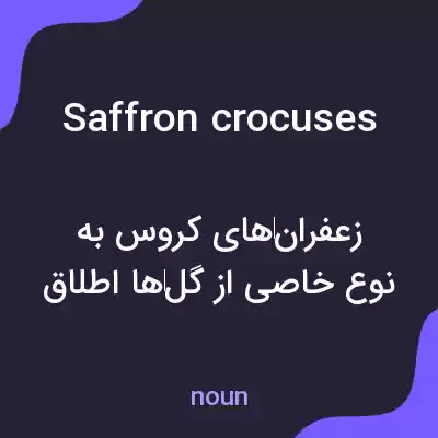 معنی saffron crocuses به فارسی معنی saffron crocuses به فارسی