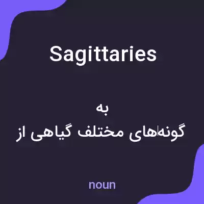 معنی sagittaries به فارسی معنی sagittaries به فارسی