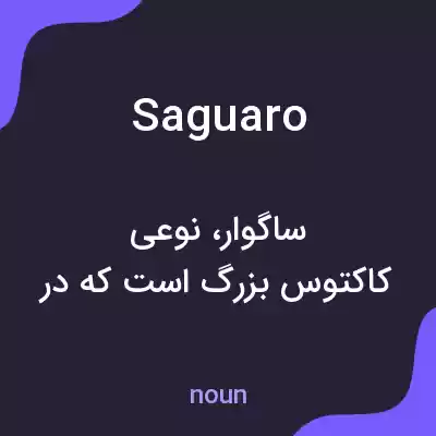 معنی saguaro به فارسی