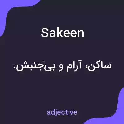 معنی sakeen به فارسی معنی sakeen به فارسی