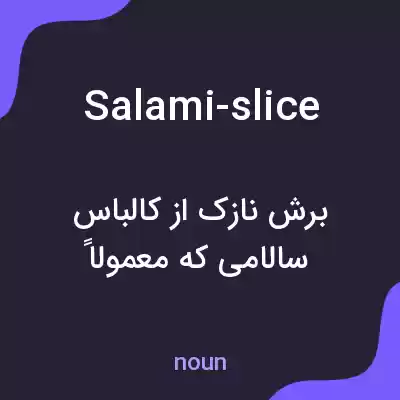 معنی salami-slice به فارسی