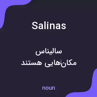 معنی salinas به فارسی معنی salinas به فارسی