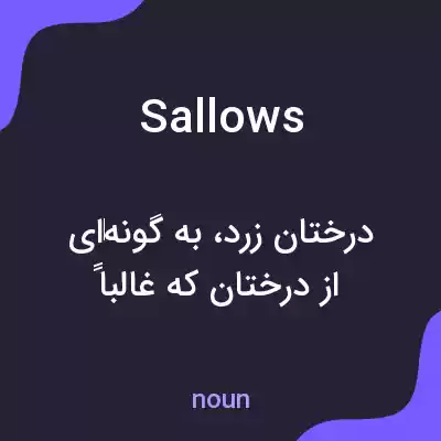 معنی sallows به فارسی معنی sallows به فارسی