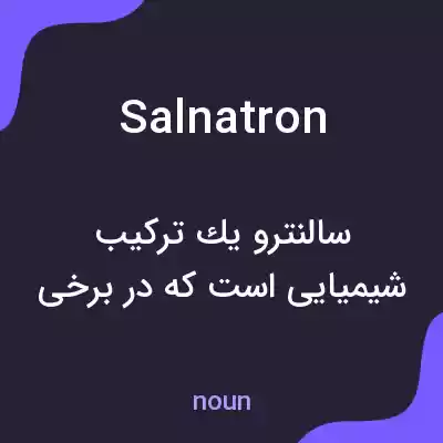 معنی salnatron به فارسی معنی salnatron به فارسی