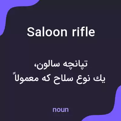 معنی saloon rifle به فارسی معنی saloon rifle به فارسی