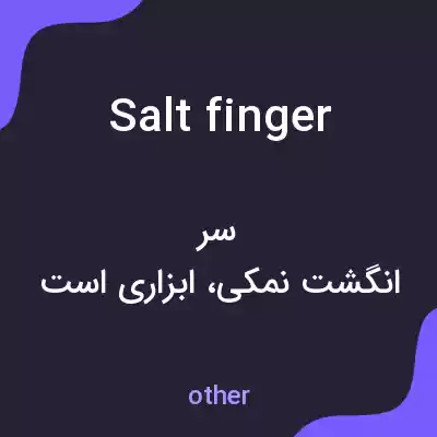 معنی salt finger به فارسی معنی salt finger به فارسی