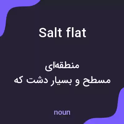 معنی salt flat به فارسی معنی salt flat به فارسی