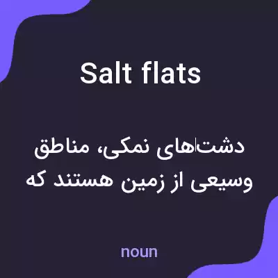 معنی salt flats به فارسی معنی salt flats به فارسی