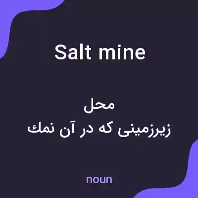 معنی salt mine به فارسی
