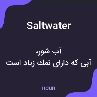 معنی saltwater به فارسی معنی saltwater به فارسی