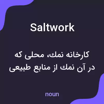 معنی saltwork به فارسی معنی saltwork به فارسی