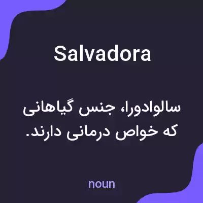 معنی salvadora به فارسی معنی salvadora به فارسی