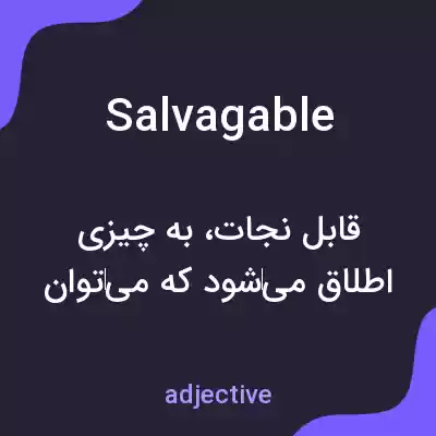 معنی salvagable به فارسی معنی salvagable به فارسی