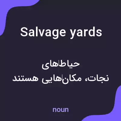 معنی salvage yards به فارسی معنی salvage yards به فارسی
