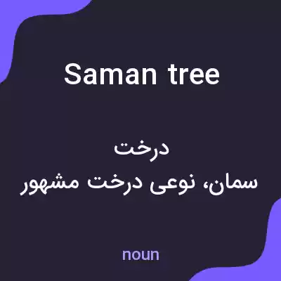 معنی saman tree به فارسی معنی saman tree به فارسی