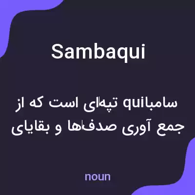 معنی sambaqui به فارسی معنی sambaqui به فارسی