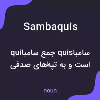 معنی sambaquis به فارسی معنی sambaquis به فارسی