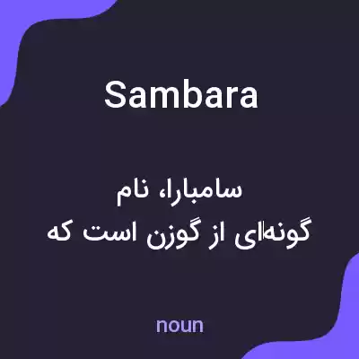 معنی sambara به فارسی معنی sambara به فارسی