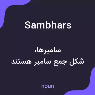معنی sambhars به فارسی معنی sambhars به فارسی