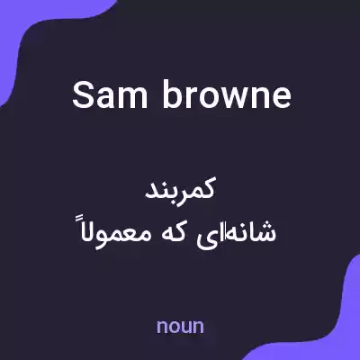 معنی sam browne به فارسی معنی sam browne به فارسی