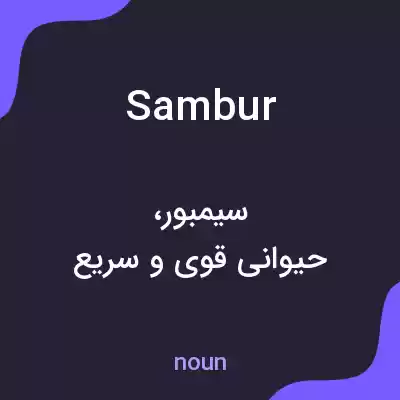 معنی sambur به فارسی معنی sambur به فارسی