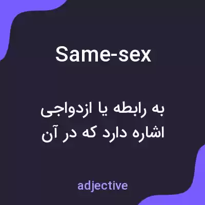 معنی same-sex به فارسی معنی same-sex به فارسی